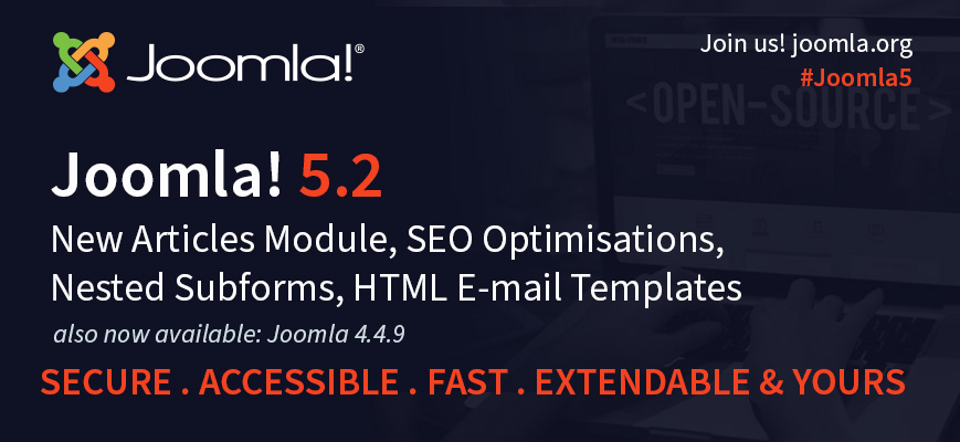 Joomla 5.2.0 ja 4.4.9