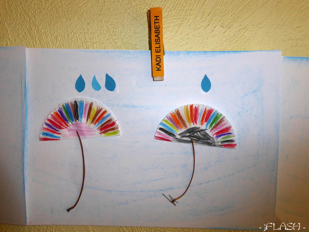 Kadi värvitud vihmavarjud
